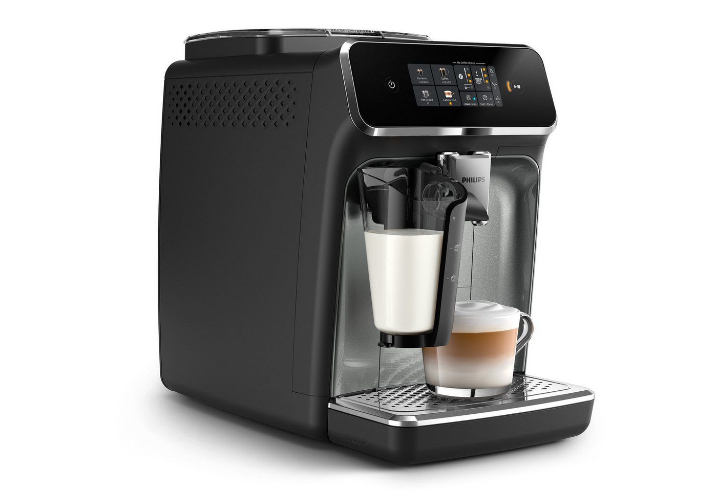 Philips Kaffeevollautomat Kaffeevollautomat EP2339/40 Series 2300, LatteGo System, leichte Reinigung, Brühgruppe herausnehmbar schwarz