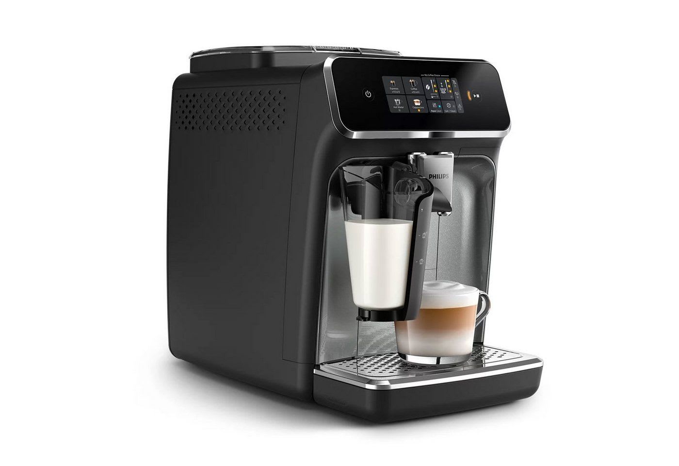 Philips Kaffeevollautomat Kaffeevollautomat EP2339/40 Series 2300, LatteGo System, leichte Reinigung, Brühgruppe herausnehmbar schwarz
