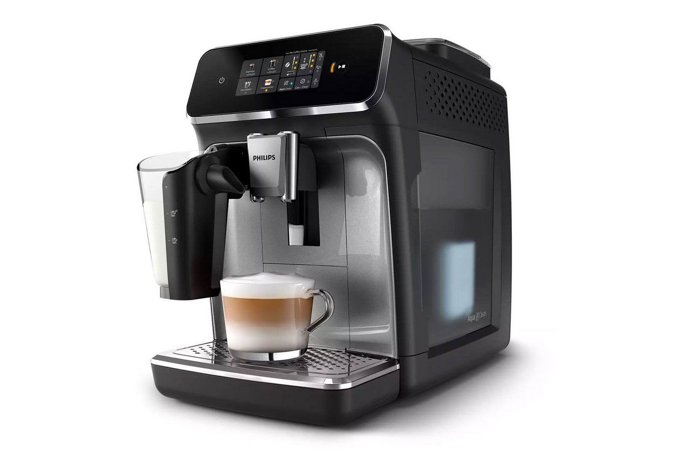 Philips Kaffeevollautomat Kaffeevollautomat EP2339/40 Series 2300, LatteGo System, leichte Reinigung, Brühgruppe herausnehmbar schwarz