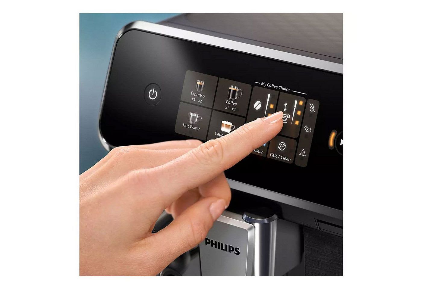 Philips Kaffeevollautomat Kaffeevollautomat EP2339/40 Series 2300, LatteGo System, leichte Reinigung, Brühgruppe herausnehmbar schwarz