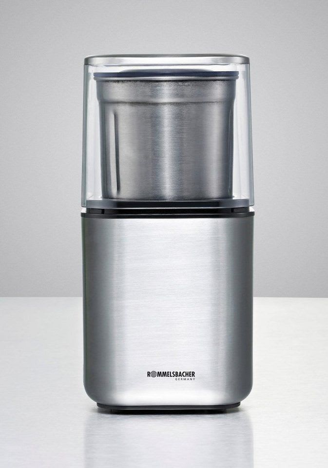 Rommelsbacher Kaffeemühle EGK 200, 200 W, 70 g Bohnenbehälter silberfarben
