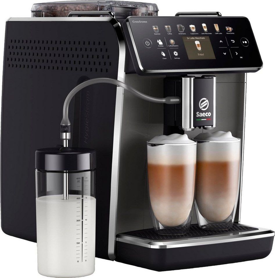 Saeco Kaffeevollautomat SM6580/50 GranAroma, 14 Kaffeespezialitäten, 4 Benutzerprofilen und TFT Display grau|schwarz