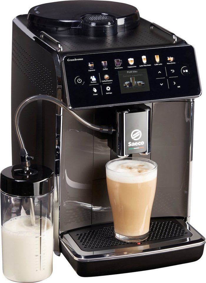 Saeco Kaffeevollautomat SM6580/50 GranAroma, 14 Kaffeespezialitäten, 4 Benutzerprofilen und TFT Display grau|schwarz