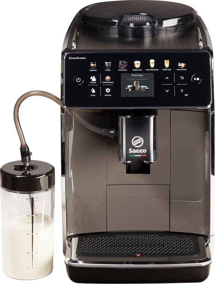 Saeco Kaffeevollautomat SM6580/50 GranAroma, 14 Kaffeespezialitäten, 4 Benutzerprofilen und TFT Display grau|schwarz