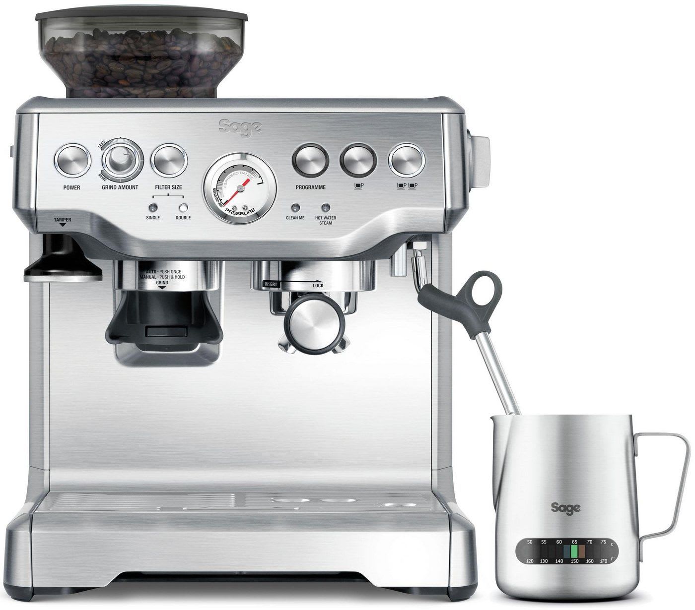 Sage Espressomaschine »The Barista Express, SES875BSS2EEU1A« silberfarben