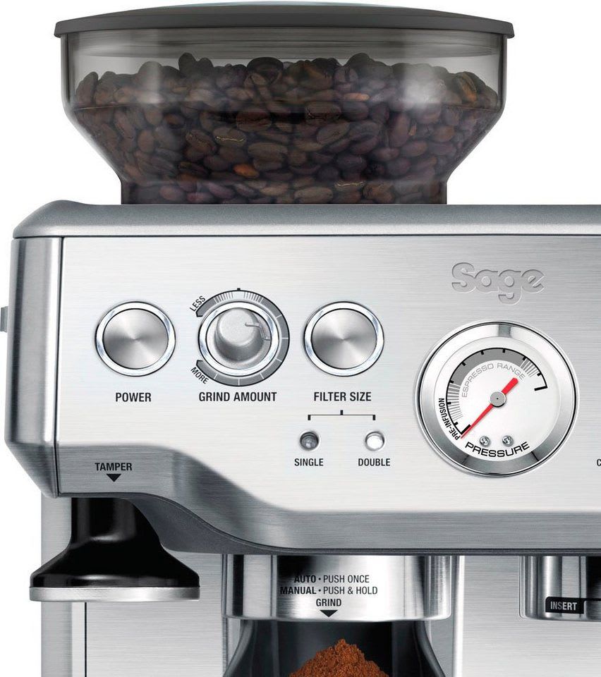 Sage Espressomaschine »The Barista Express, SES875BSS2EEU1A« silberfarben