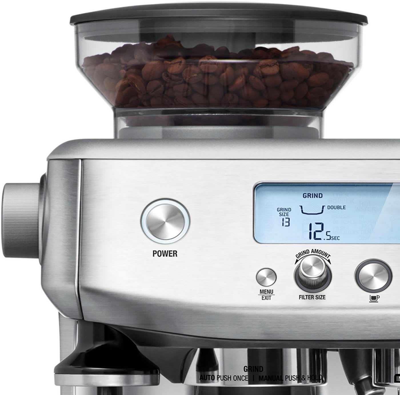 Sage Espressomaschine »The Barista Pro, SES878BSS4EEU1«, Gebürstetes Edelstahl silberfarben