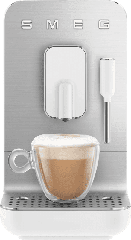 Smeg Espressomaschine BCC12WHMEU Kompakt-Kaffeevollautomat silberfarben