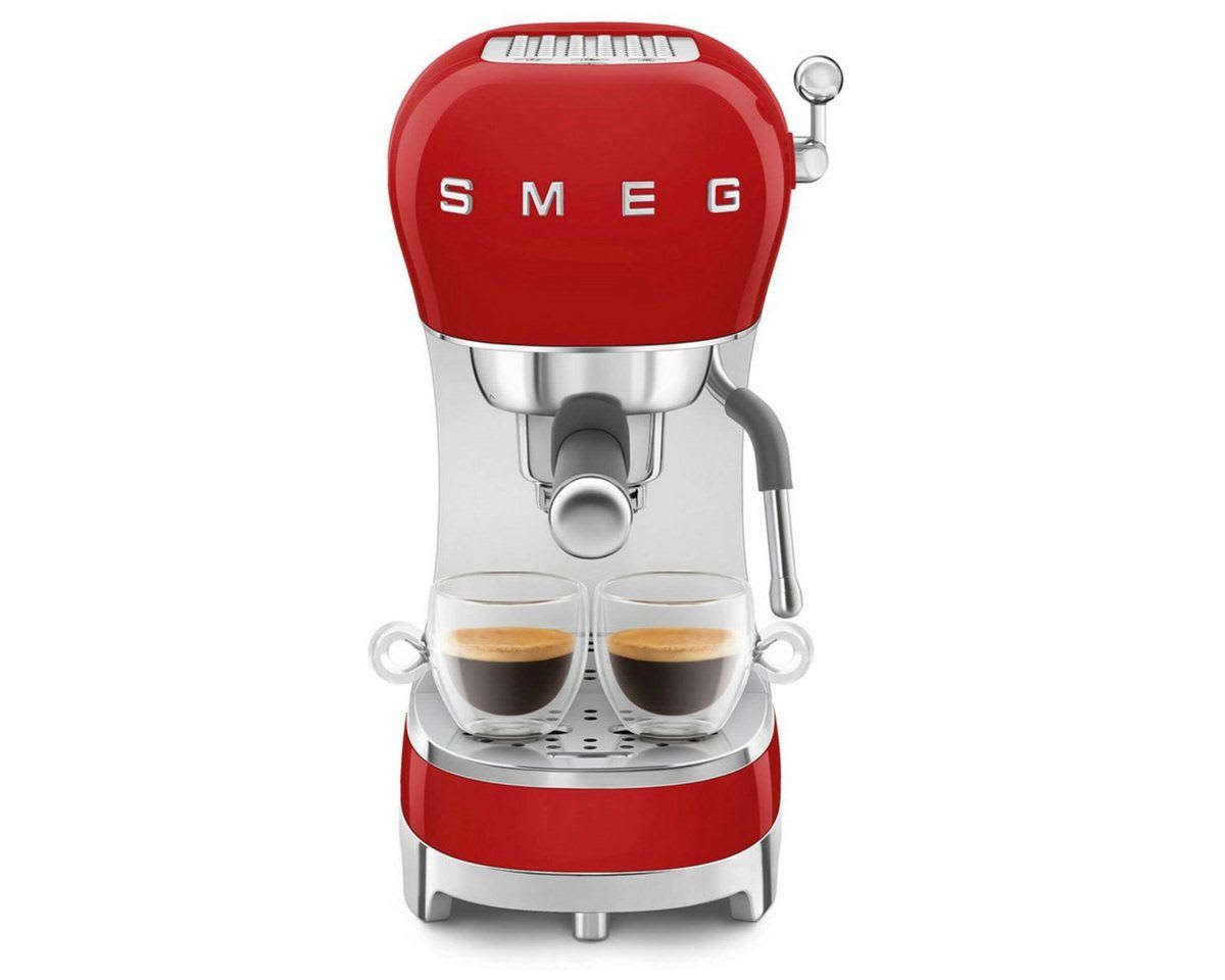 Smeg Siebträgermaschine ECF02RDEU Siebträgermaschine rot