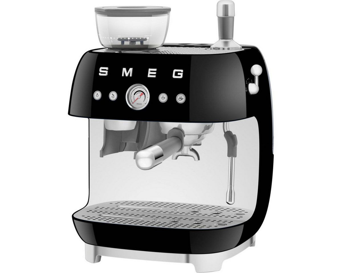 Smeg Siebträgermaschine EGF03BLEU Siebträgermaschine schwarz|silberfarben