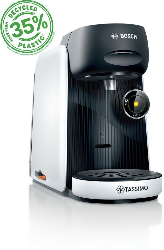 TASSIMO Kapselmaschine FINESSE friendly TAS164E, intensiverer Kaffee auf Kopfdruck, aus Recyclingmaterial, mehr Intensität per Knopfdruck, schwarz