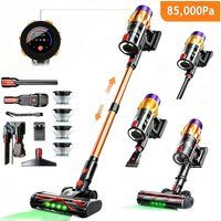 AKKEE Akku-Hand-und Stielstaubsauger Akkustaubsauger, 3 Saugstufen, 85000Pa/50 Min, 550 W, Kabellos, Integrierter BMS-Batterieschutzchip, Zyklon-Filtersystem