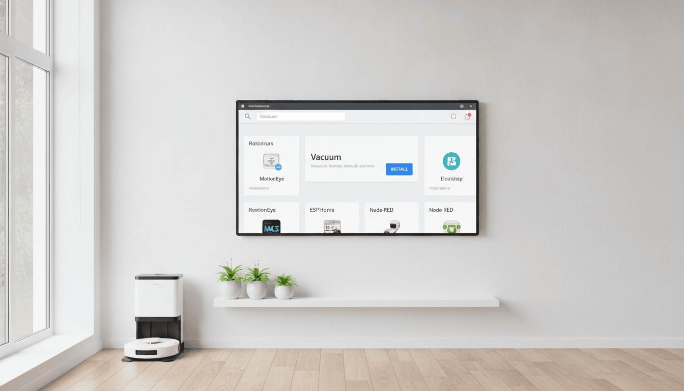 Installation der Xiaomi Dreame Vacuum Integration über die HACS-Oberfläche in Home Assistant für die Saugroboter-Steuerung.
