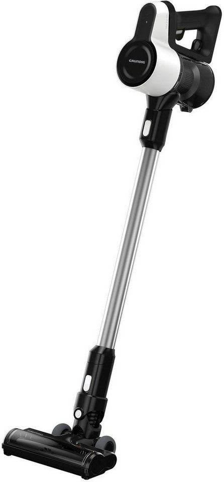 Grundig Akku-Hand-und Stielstaubsauger VCP 4130, 45min Akkulaufzeit, 2 Saugkraftstufen, 110 W, beutellos, Kabelloser 2‑in‑1 Akku‑Staubsauger mit 21,6V & 45 Min Laufzeit