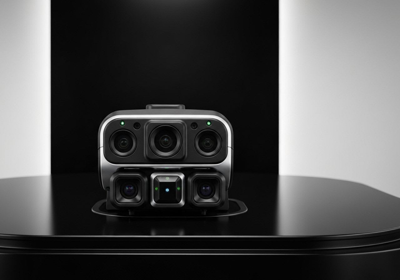 Detailaufnahme der KI-Navigation eines Wischroboters 2026, mit LiDAR-Sensoren und 3D-Kameras für präzise Objekterkennung.