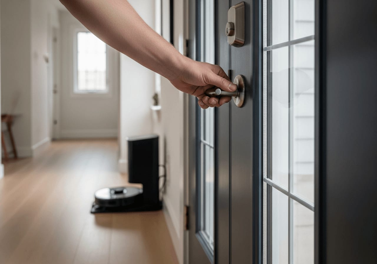 Matter Automation startet den Saugroboter automatisch beim Verlassen des Hauses