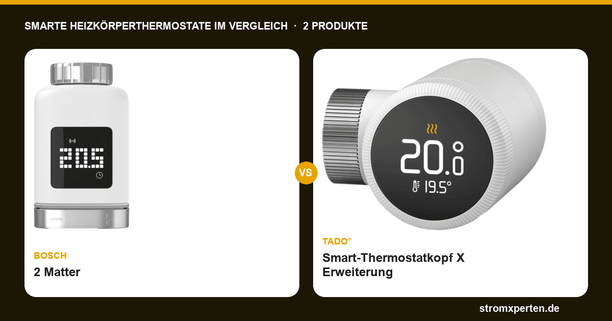 Bosch 2 Matter vs. tado° Smart-Thermostatkopf X: Smarte Heizkörperthermostate im Vergleich