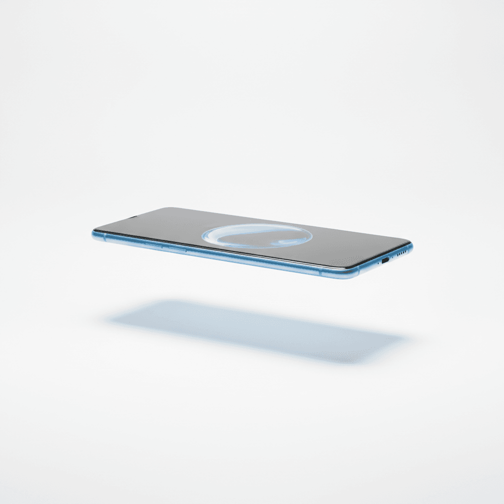 Helle Farboptionen beim iPhone Air: Ein leichtes Smartphone im Farbton Himmelblau, das die Design-Unterschiede betont.
