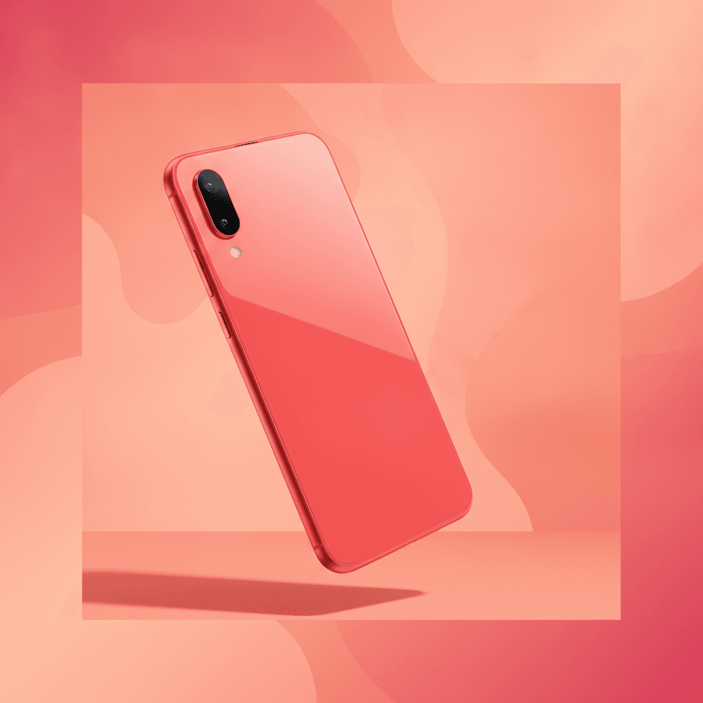 Lebendige Farben als iPhone Unterschied: Ein Standard-Modell in einem leuchtenden Korallrot für ein verspieltes Design.