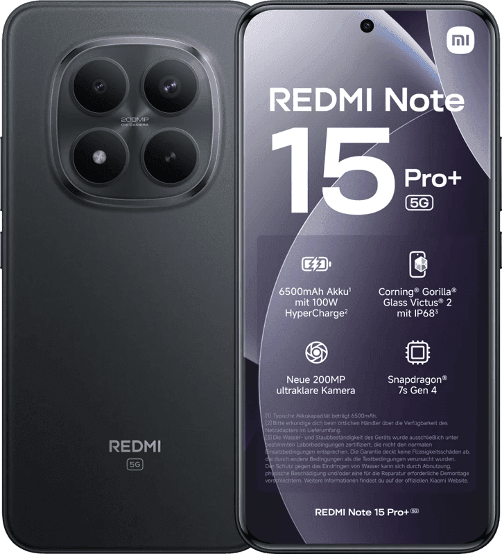Xiaomi Redmi Note 15 Pro+ 256GB Schwarz 5G